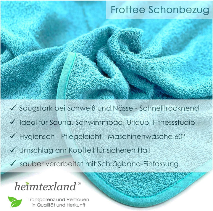 heimtexland ® Hochlehner Stuhlauflage Frottier Gartenstuhl Schonbezug Schwimmbad Sauna Fitnessstudio