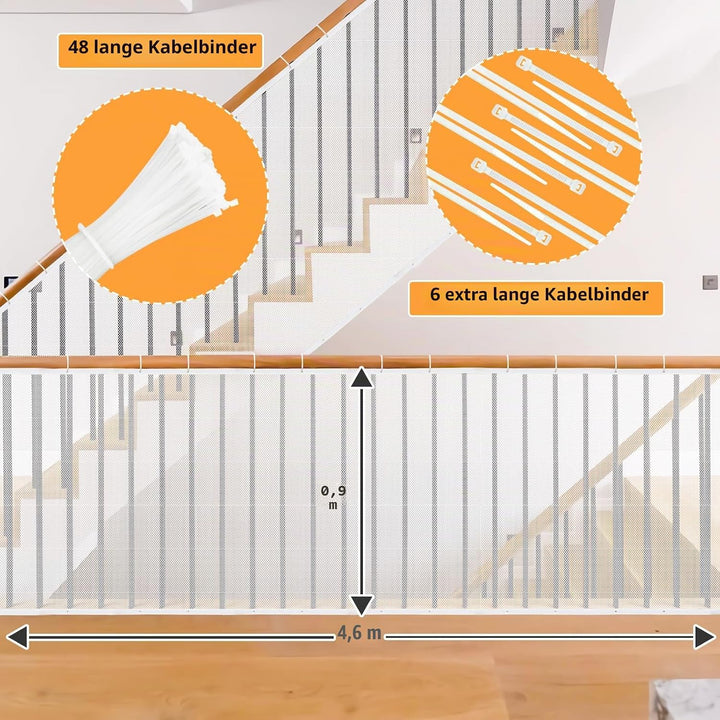 South to East Sicherheitsnetz für Treppe und Balkon, 300x90cm 300*90CM, 300*90CM