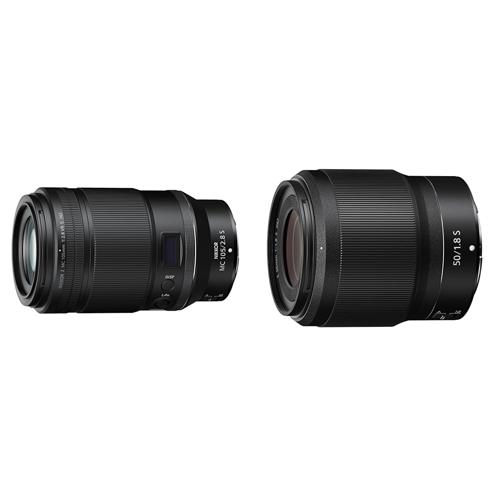 Nikon Z MC 105 mm 1:2,8 VR S schwarz & NIKKOR Z 50 mm 1:1,8 S Objektiv Z MC 105 mm + Objektiv, Z MC