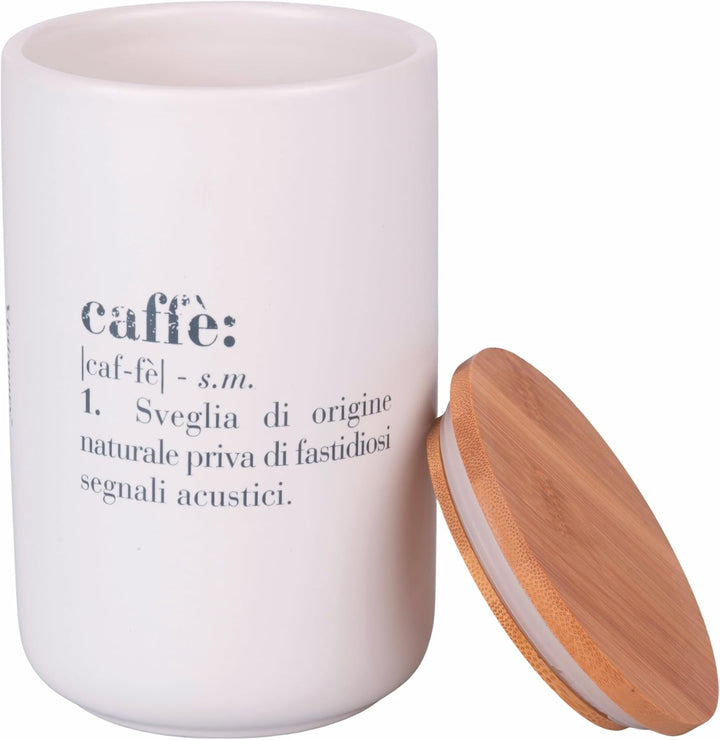 Villa d'Este Home Tivoli 1996 Victionary Kaffeedose 1000 ml aus Keramik mit Bambusdeckel