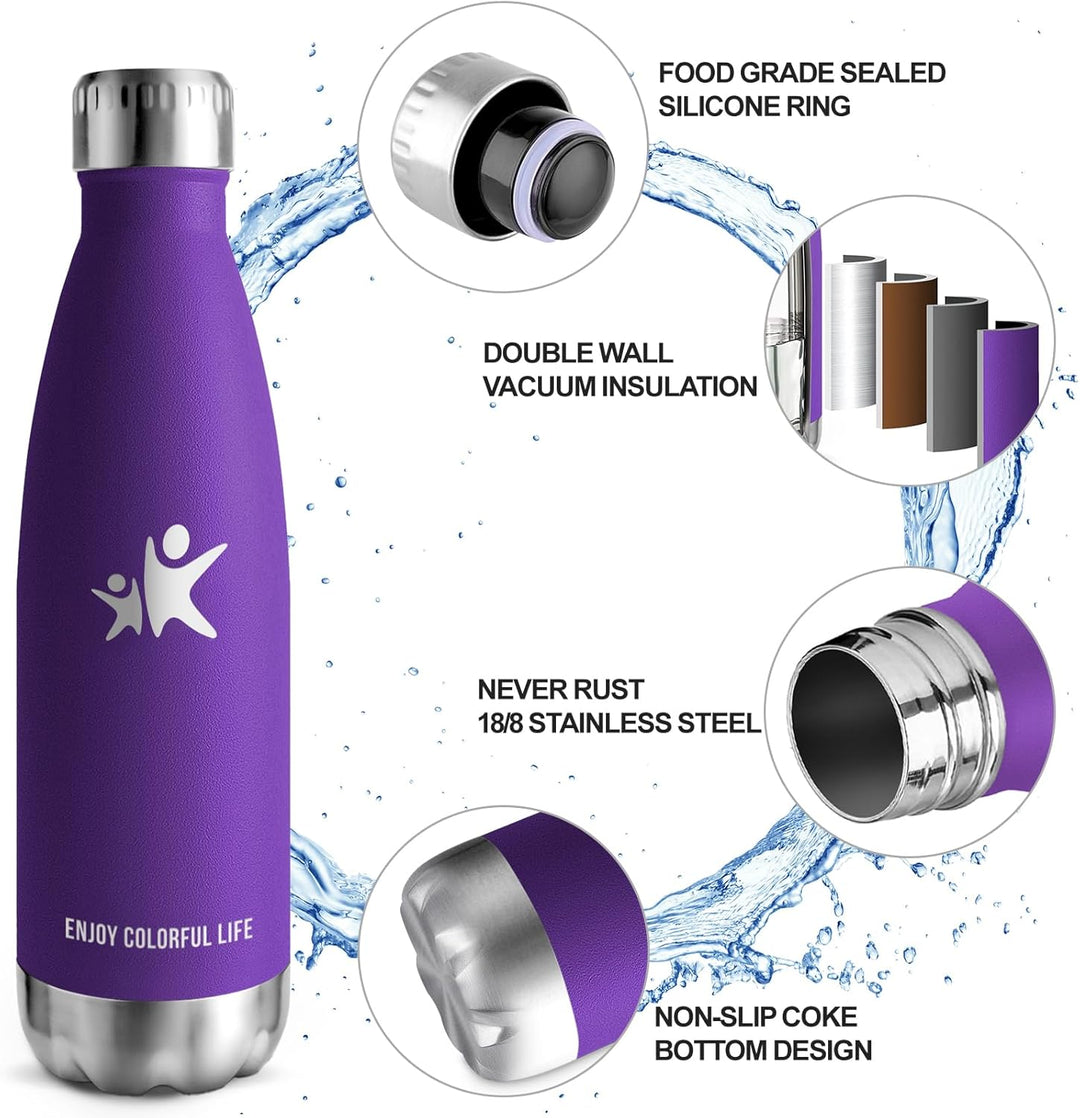 Trinkflasche, Trinkflasche Edelstahl, 750ml, 24h Kalt & 12h Warm, Sport, BPA-Freie, Wasserflasche Do