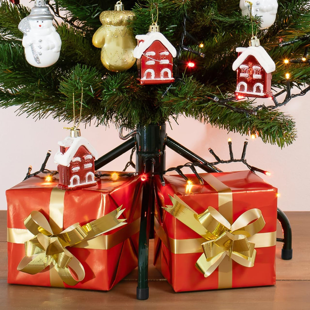 Housoutil Weihnachtsbaumständer, Metall Christbaumständer 35cm Mit Gummifüsse Schrauben Für Weihnach