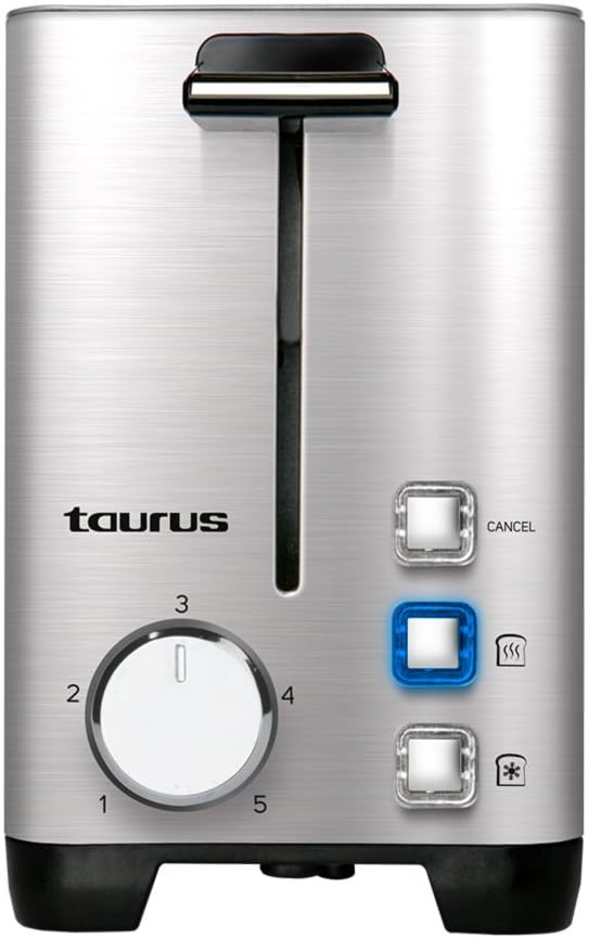 Taurus Mytoast Legend 45 mm breiter Schlitz-Toaster, Edelstahl, Grau Extra langer Schlitz 1, Extra l