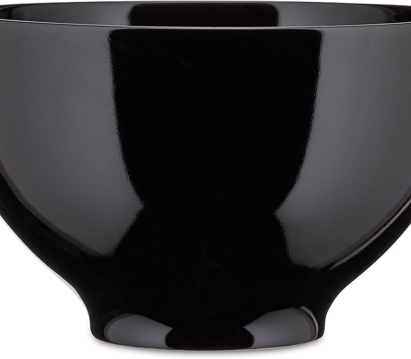 Alessi Tonale DC03/3 B - Design Steinzeug Schale, 18 cm, Poliert Schwarz