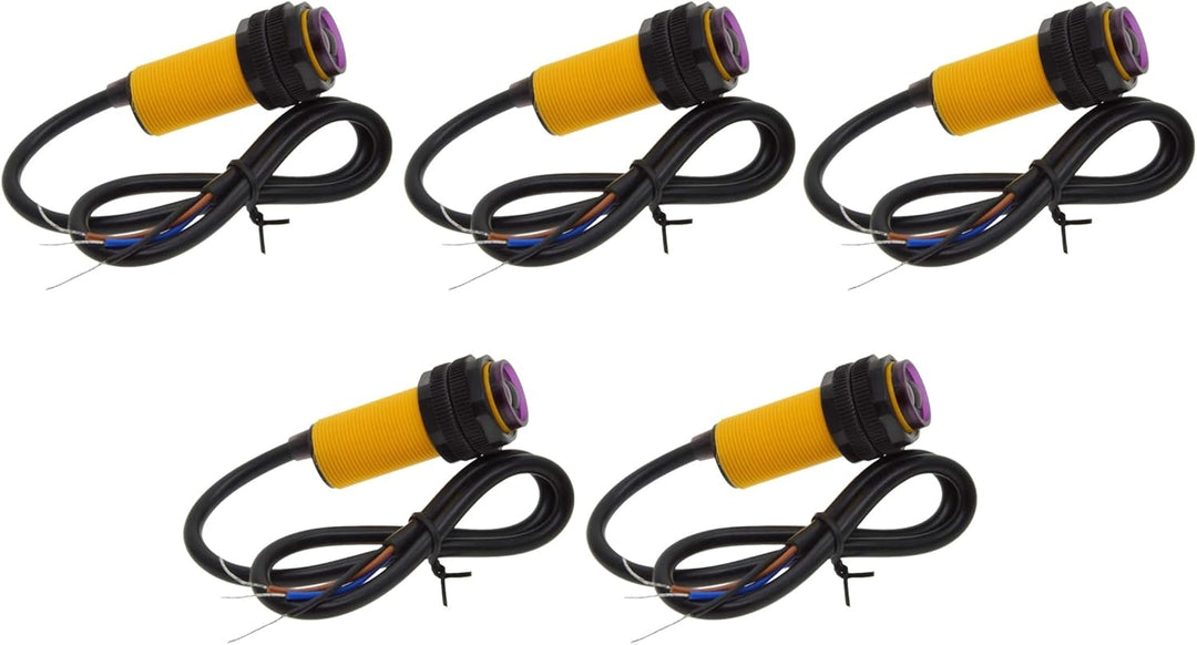 TECNOIOT 5 Stück E18-D80NK Infrarot-Hindernisvermeidung Optoelektronischer Sensor Näherungsschalter