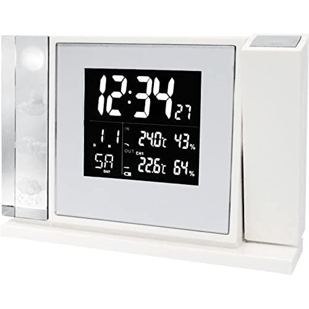 WT 643 Premium-Projektionswecker mit Vorhersage von Wettersituationen und Anzeige von Innen- und Aus
