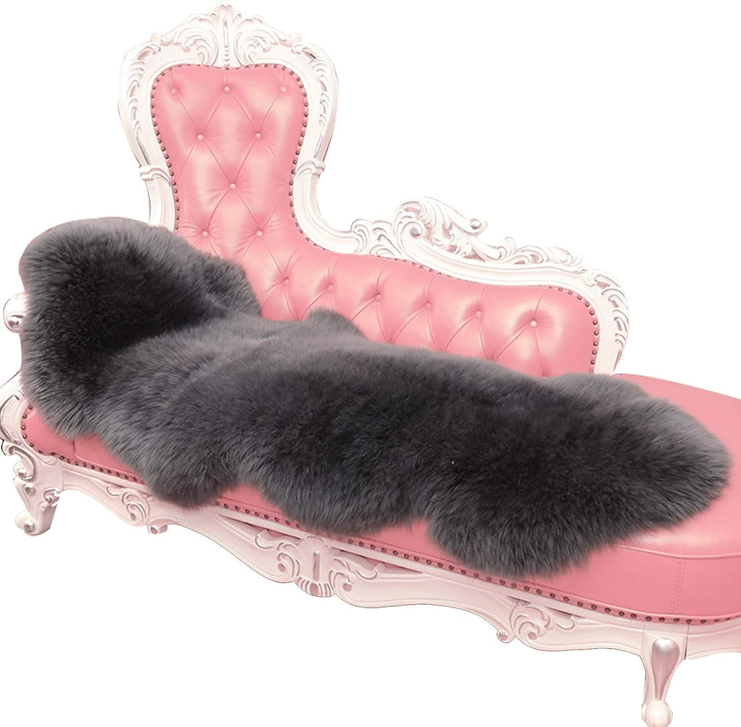 WOLTU Öko Lammfell Schaffell Teppich, Echtes Naturfell Weich Flauschig, Bettvorleger Sofa Matte Long