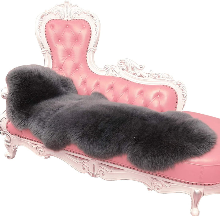 WOLTU Öko Lammfell Schaffell Teppich, Echtes Naturfell Weich Flauschig, Bettvorleger Sofa Matte Long