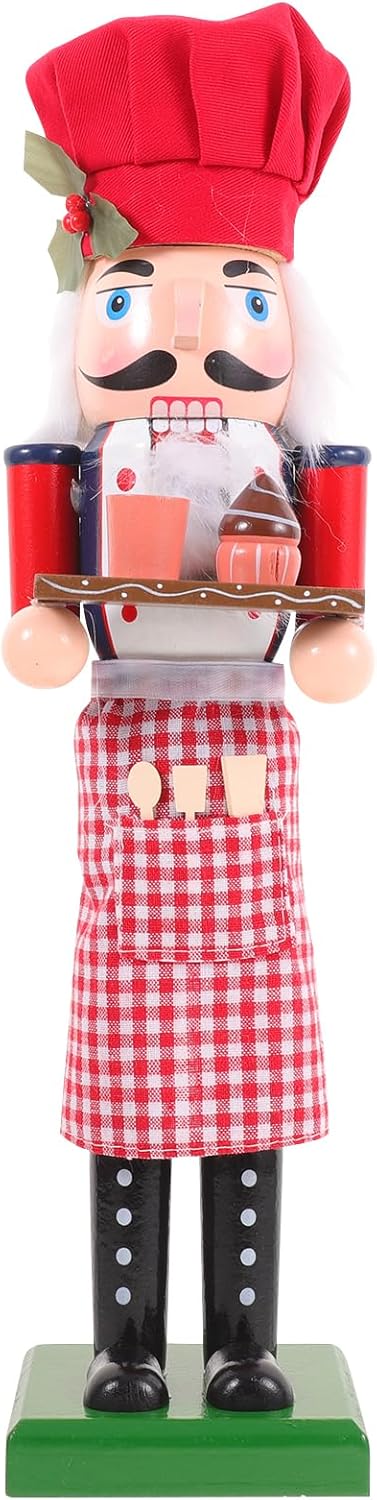 MAGICLULU Bäckerpuppe Bäcker Koch Weihnachtspuppen Figuren Puppen Piratenpapagei Halloween-nussknack