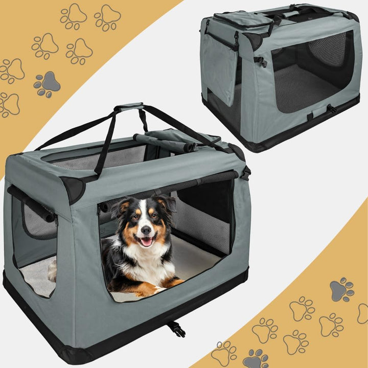 Faltbare Hundebox Transporttasche Transportbox Auto für Katze Hunde Grosse Kleine Box Bag Bed Decke