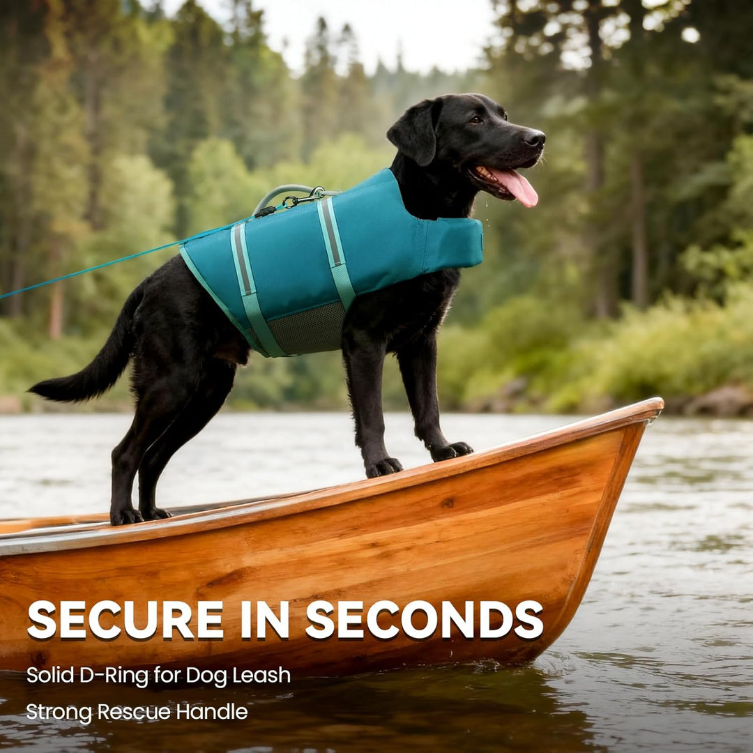 VIVAGLORY Rip Stop Schwimmweste Hund, Hundeschwimmweste, Schwimmhilfe & Auftrieb, Rettungsweste Hund