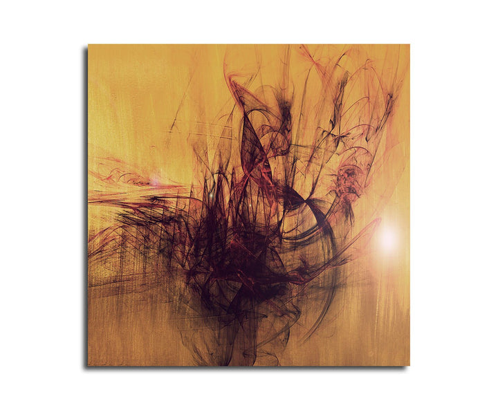 Paul Sinus Art Wohltat für die Seele - Abstrakt318_60x60cm Bild auf Leinwand braun schwarz Bordeaux