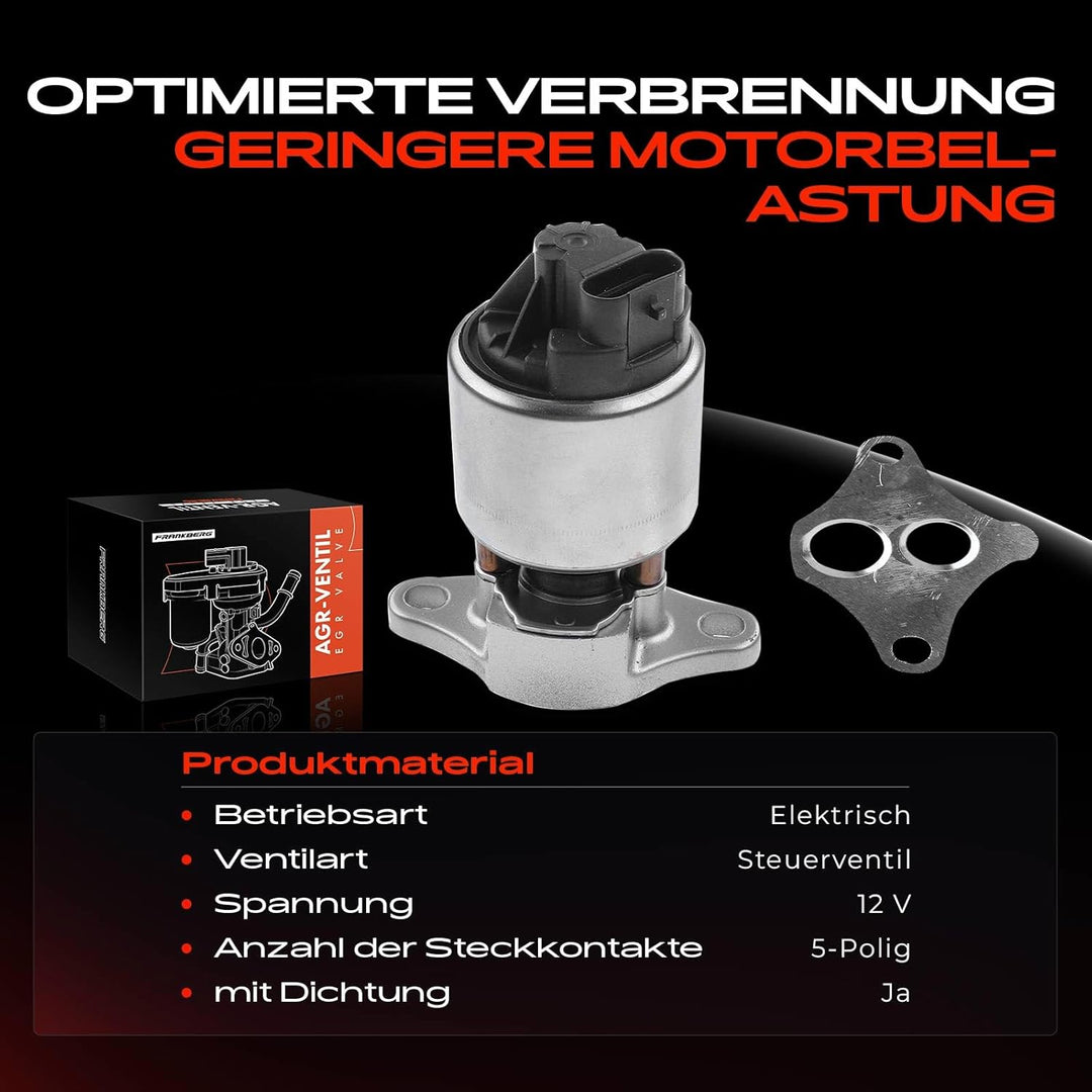 Frankberg AGR-Ventil Abgasrückführungsventil für Aveo/Kalos T200 Matiz M100 Spark Astra T98 Vectra B