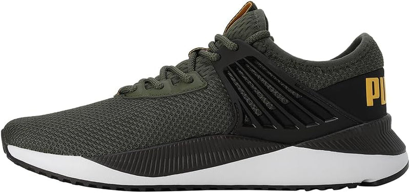 PUMA Herren Pacer Future Sneaker 38.5 EU Grün Moos Flach Dunkelgrau Orange Glo, 38.5 EU Grün Moos Fl