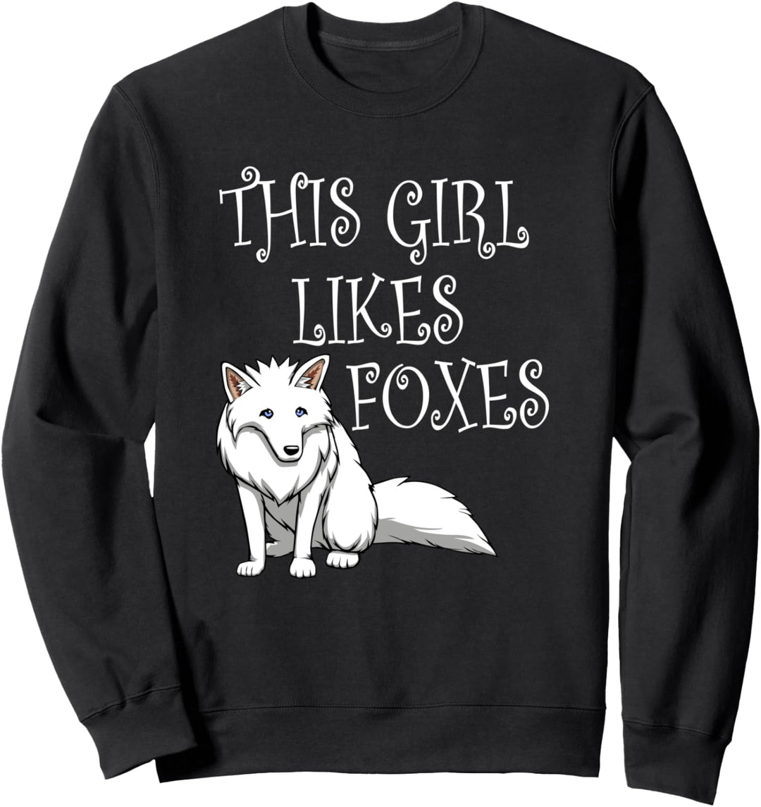 Polar Fox Cute Foxes Ironic Spruch Wildlife Sweatshirt