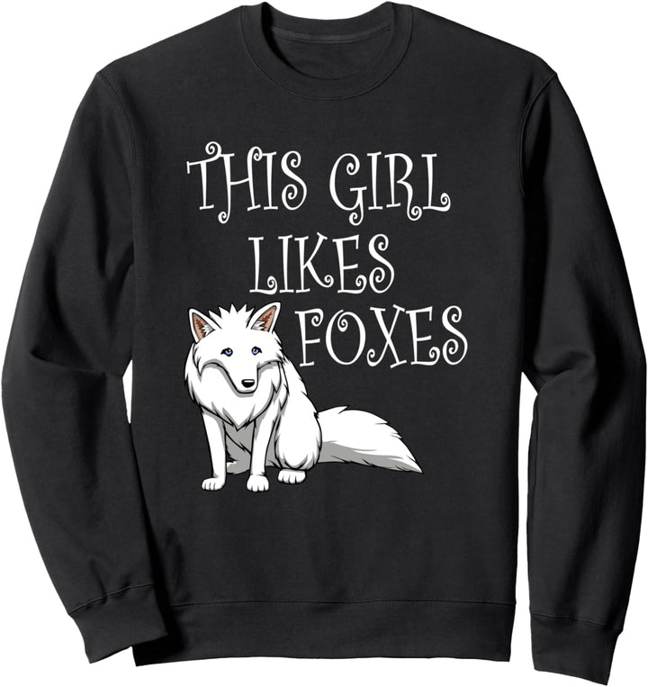 Polar Fox Cute Foxes Ironic Spruch Wildlife Sweatshirt