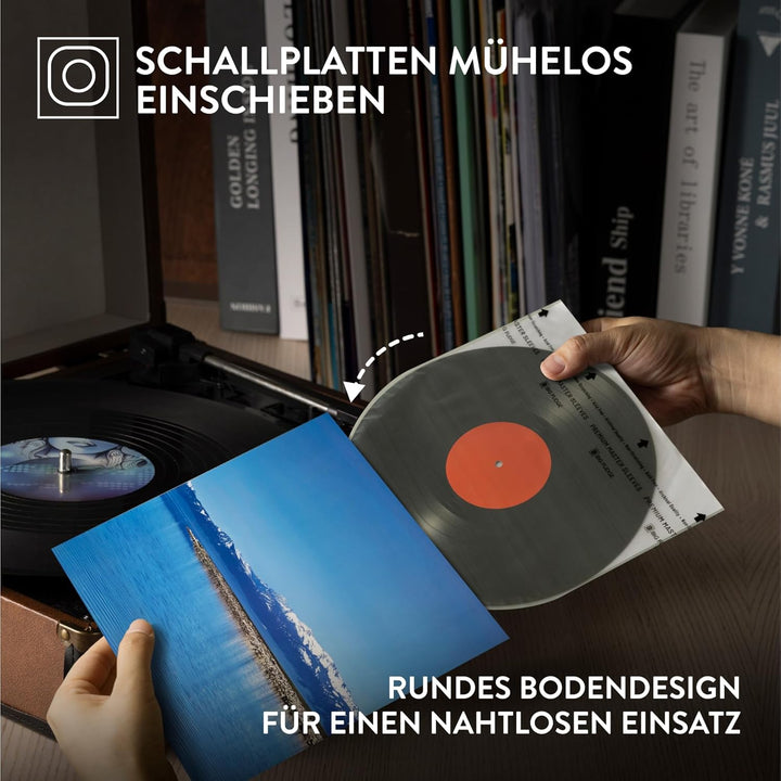 Big Fudge 50er Pack 7 Zoll Schallplatten Innen Hüllen - 50x 7" Schallplatten LP Aufbewahrung Schutzh