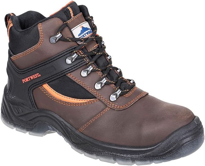 Portwest Steelite S3 Stiefel Mustang, Grösse: 38, Farbe: Braun, FW69BRR38 38 EU Braun, 38 EU Braun