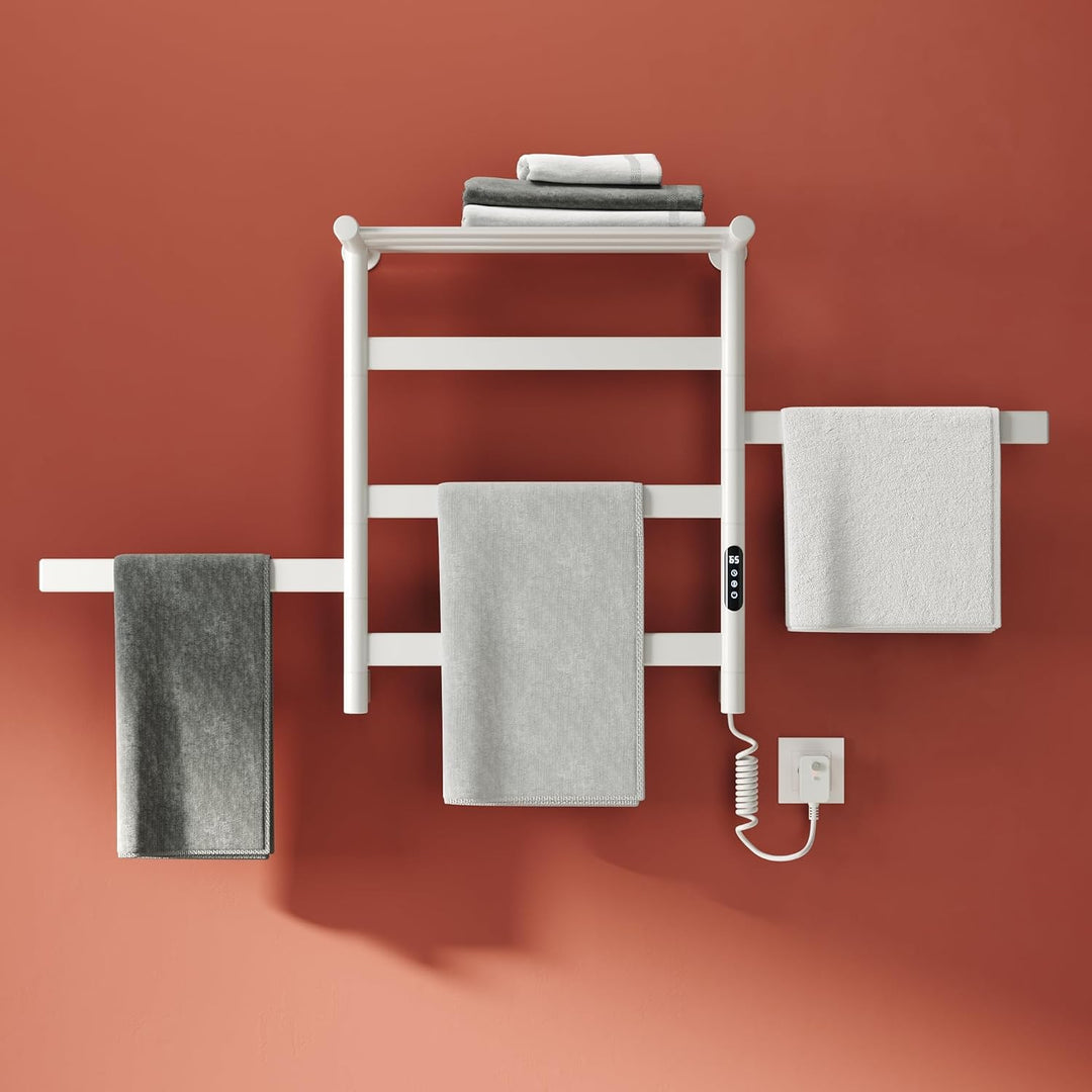 SONNI Elektrischer Handtuchhalter mit Beheizter Ablage 660x550mm, 140W Badheizkörper Elektrisch, Tuy