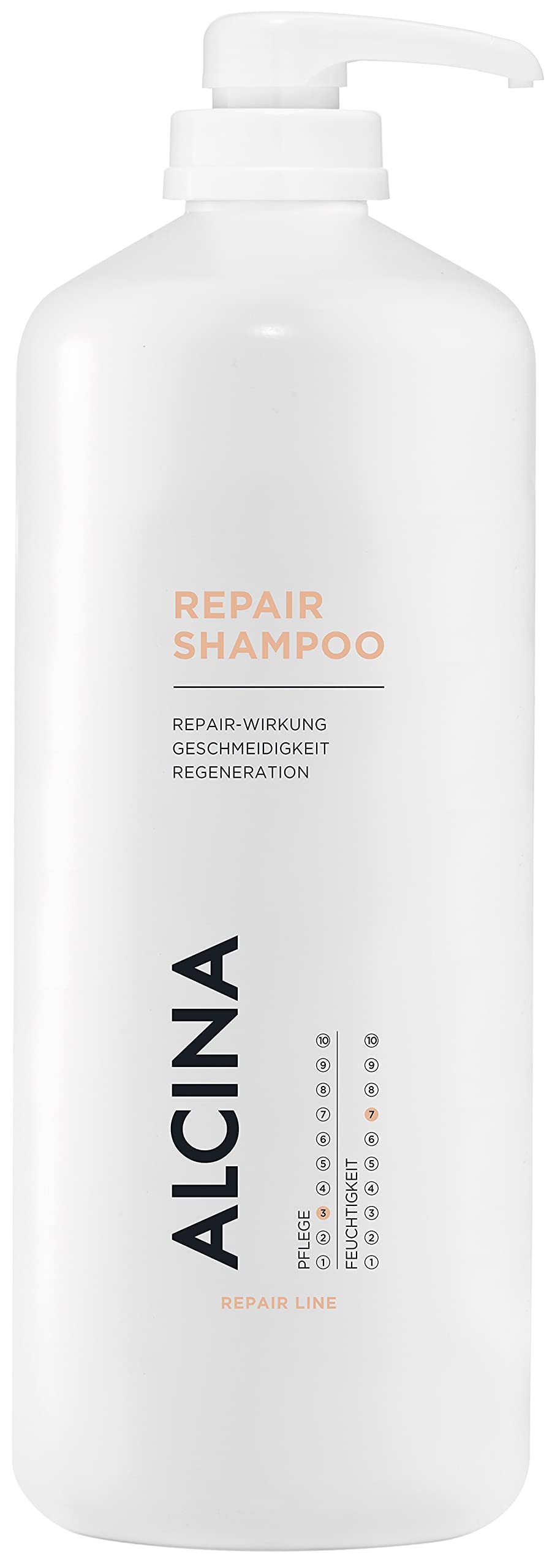 ALCINA Repair-Shampoo - 1 x 1250 ml - Regenerierende Pflege mit Repair-Wirkung für trockenes, stumpe