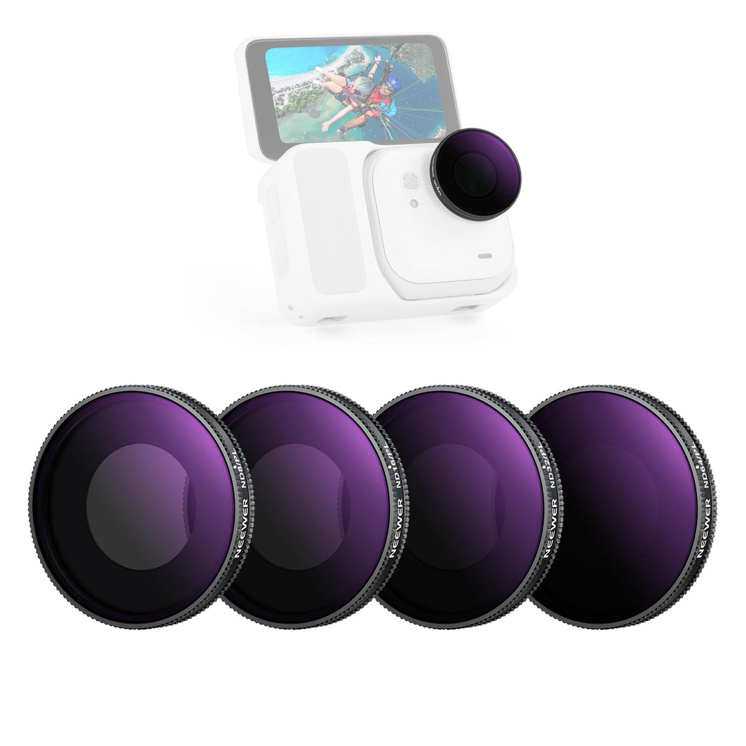 NEEWER Polarized ND Filter Set Kompatibel mit Insta360 GO Ultra (ND8/CPL ND16/CPL ND32/CPL ND64/CPL)