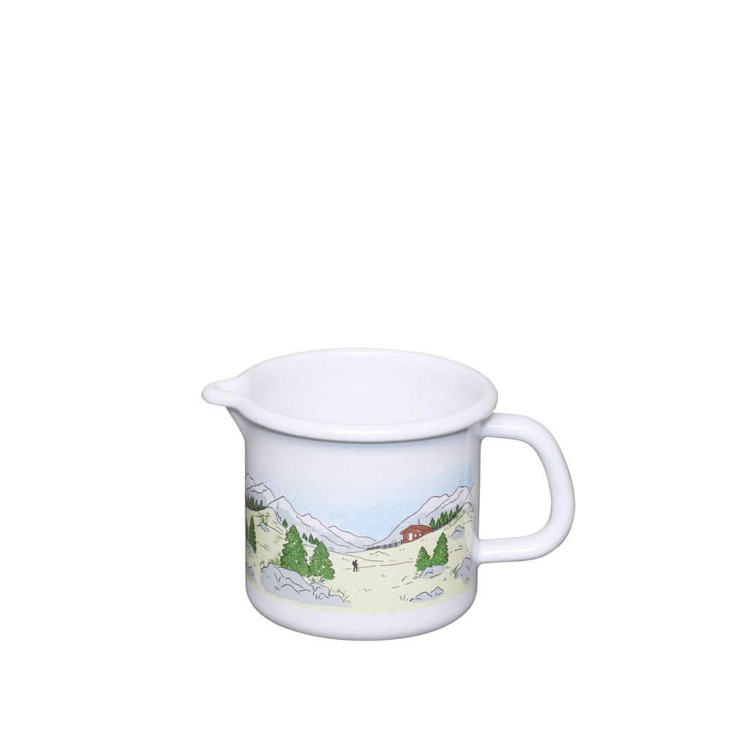 Riess, 0039-184, Schnabeltopf ø 10cm, Country, LANDLUST, Mehrfarbig, Emaille, Vol. (rec.): 0,8 Liter