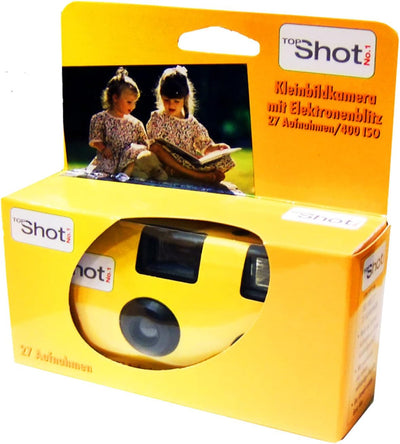 TopShot 400 Einwegkamera mit eingebautem Blitz (Paket mit 8 Kamera, 27 Bilder)