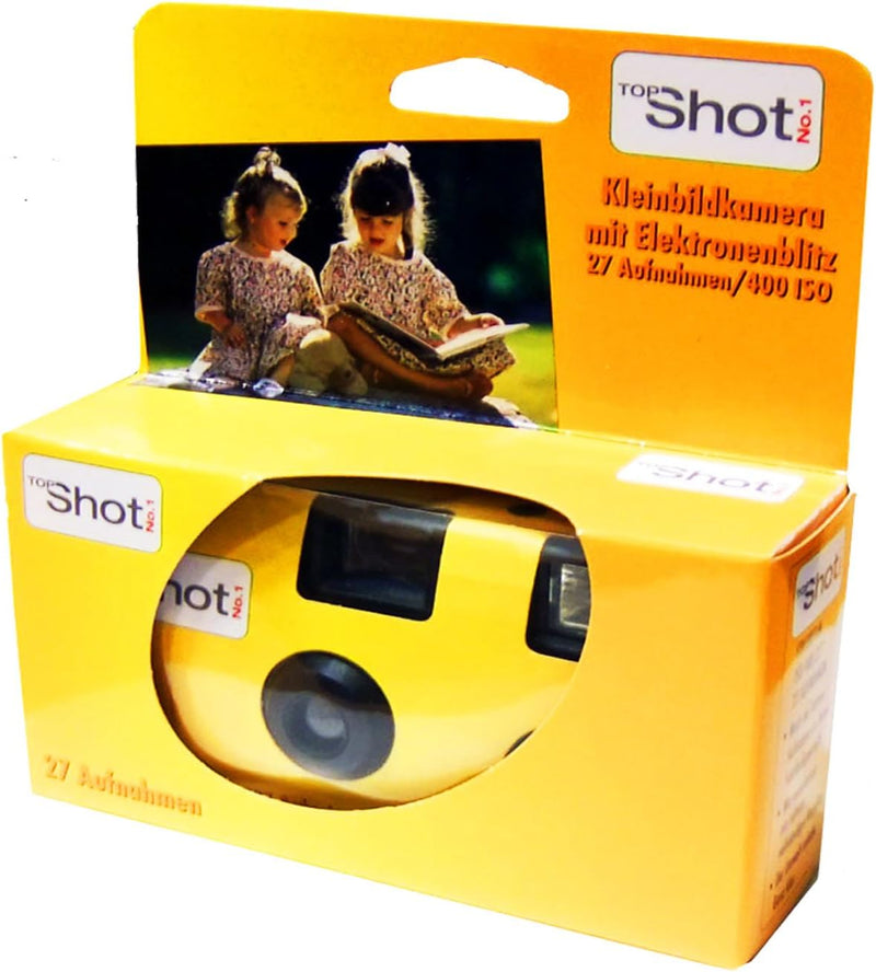 TopShot 400 Einwegkamera mit eingebautem Blitz (Paket mit 8 Kamera, 27 Bilder)