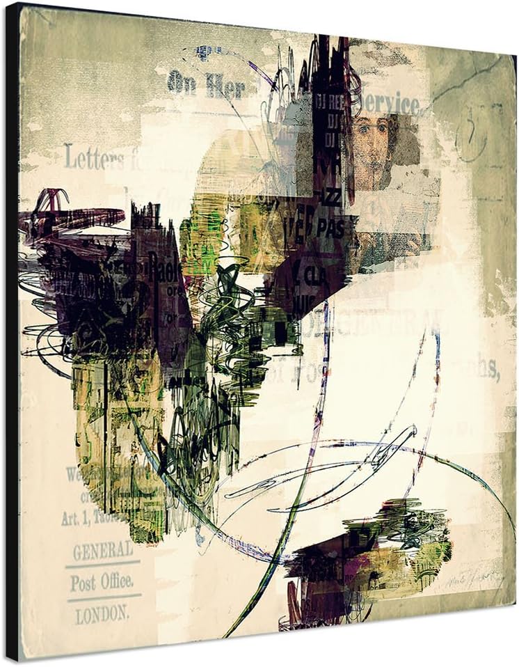 Paul Sinus Art Pink Power - Abstrakt395_60x60cm Bild auf Leinwand Abstraktes Motiv quadratisches For