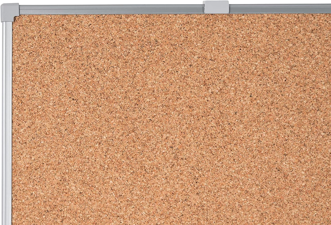 BoardsPlus Economy Korktafel, 118 x 88 cm, Rahmen aus grauer Tech-Legierung 120 x 90 cm, 120 x 90 cm