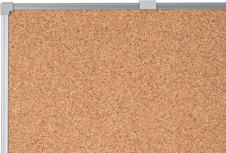 BoardsPlus Economy Korktafel, 118 x 88 cm, Rahmen aus grauer Tech-Legierung 120 x 90 cm, 120 x 90 cm