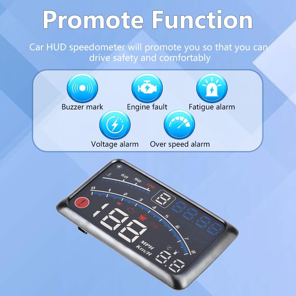 HUD Head Up Display OBD2, Universal HUD Headup Display Auto Für Auto Mit OBD II Port EUOBD Plug & Pl