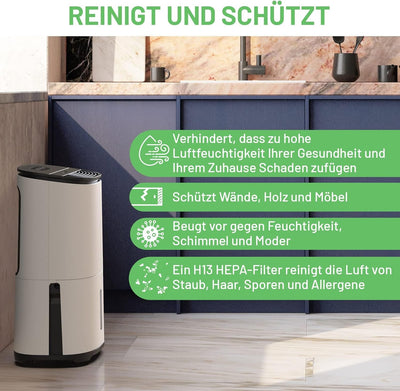 Meaco Ultra Leise Luftentfeuchter - MeacoDry Arete® One 25L Raumentfeuchter & Luftreiniger für Wohnu