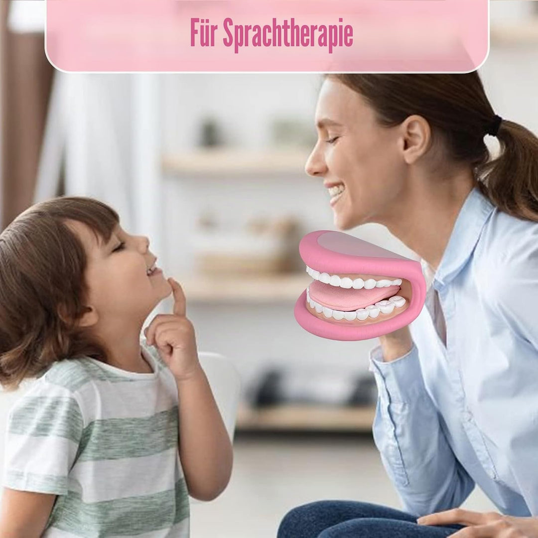 Ultrassist Mund Handpuppe mit Zunge für Kinder, Mundpuppe für Sprachtherapie, inklusive Zahnbürste