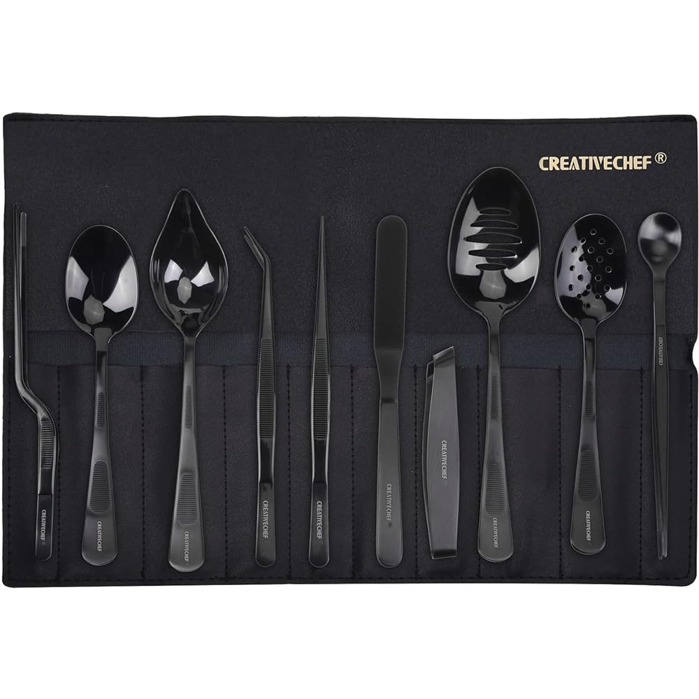 CREATIVECHEF Satz von 10 Küchenzangen Chef Plating Tools Culinary Kit, Präzisionszangen Spezialität