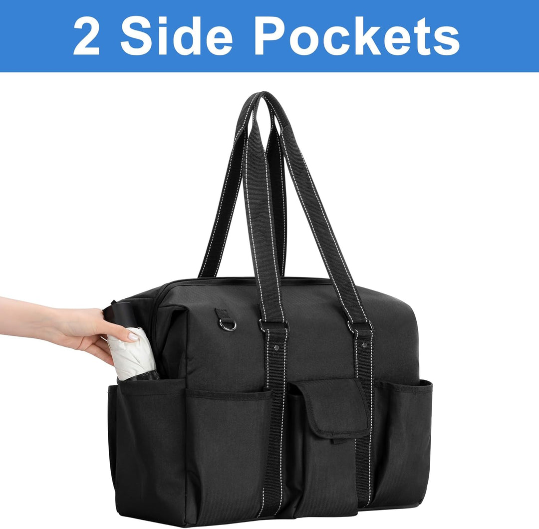Damero Lehrer Schultertasche, Laptop Handtasche Damen mit mehreren Fächern, Lehrerbedarf Tasche Akte