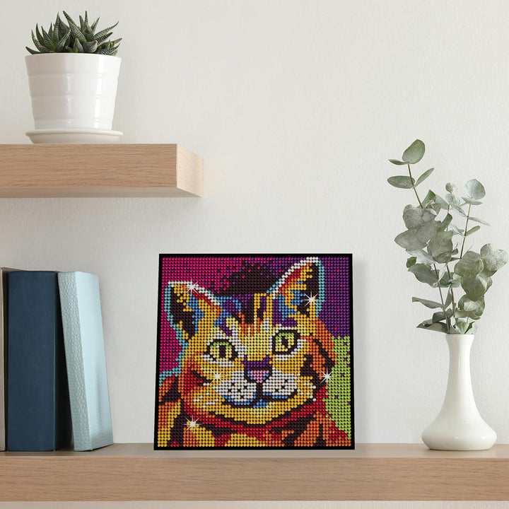 Kitfix - Diamond Art - Kätzchen - Diamond Painting für Kinder ab 6-20 x 20 cm - für Mädchen, Jungen
