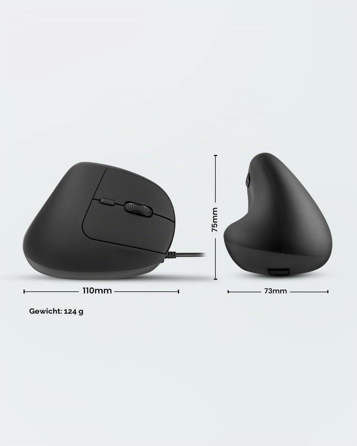 Perixx PERIMICE-508 Programmierbare Ergonomische Maus -Vertikal - Schnurgebunden - 1000/1600 dpi - I