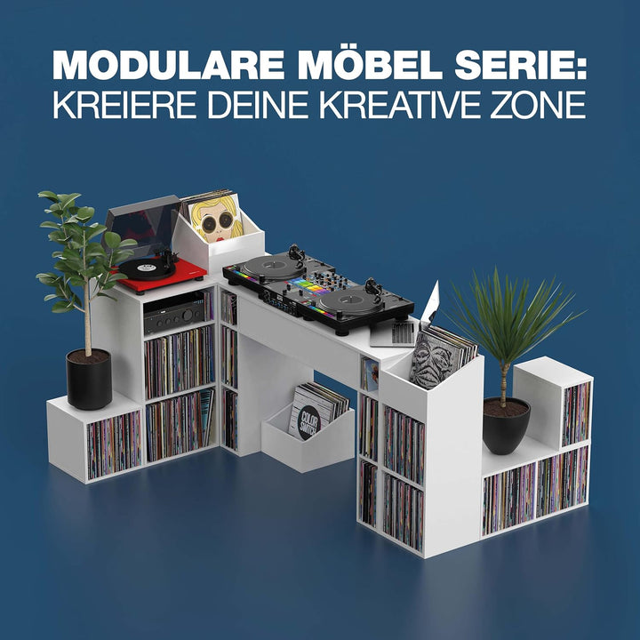 Glorious Record Box black 110 - bis zu 110 Platten im 12''-Format, Problemlos stapelbar, optisch abg