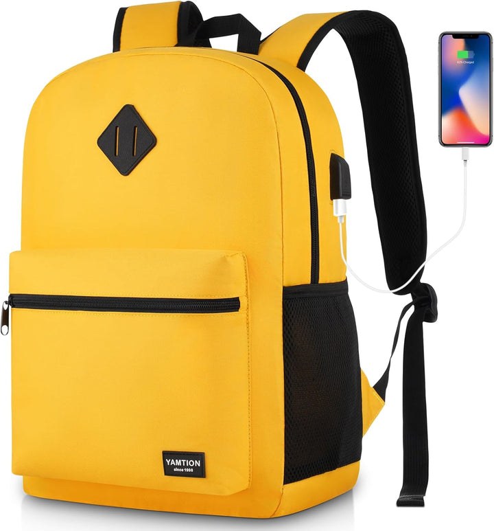 YAMTION Rucksack Laptop Damen,Schulrucksack Schultasche Mädchen Teenager Schulranzen für Schule Stud