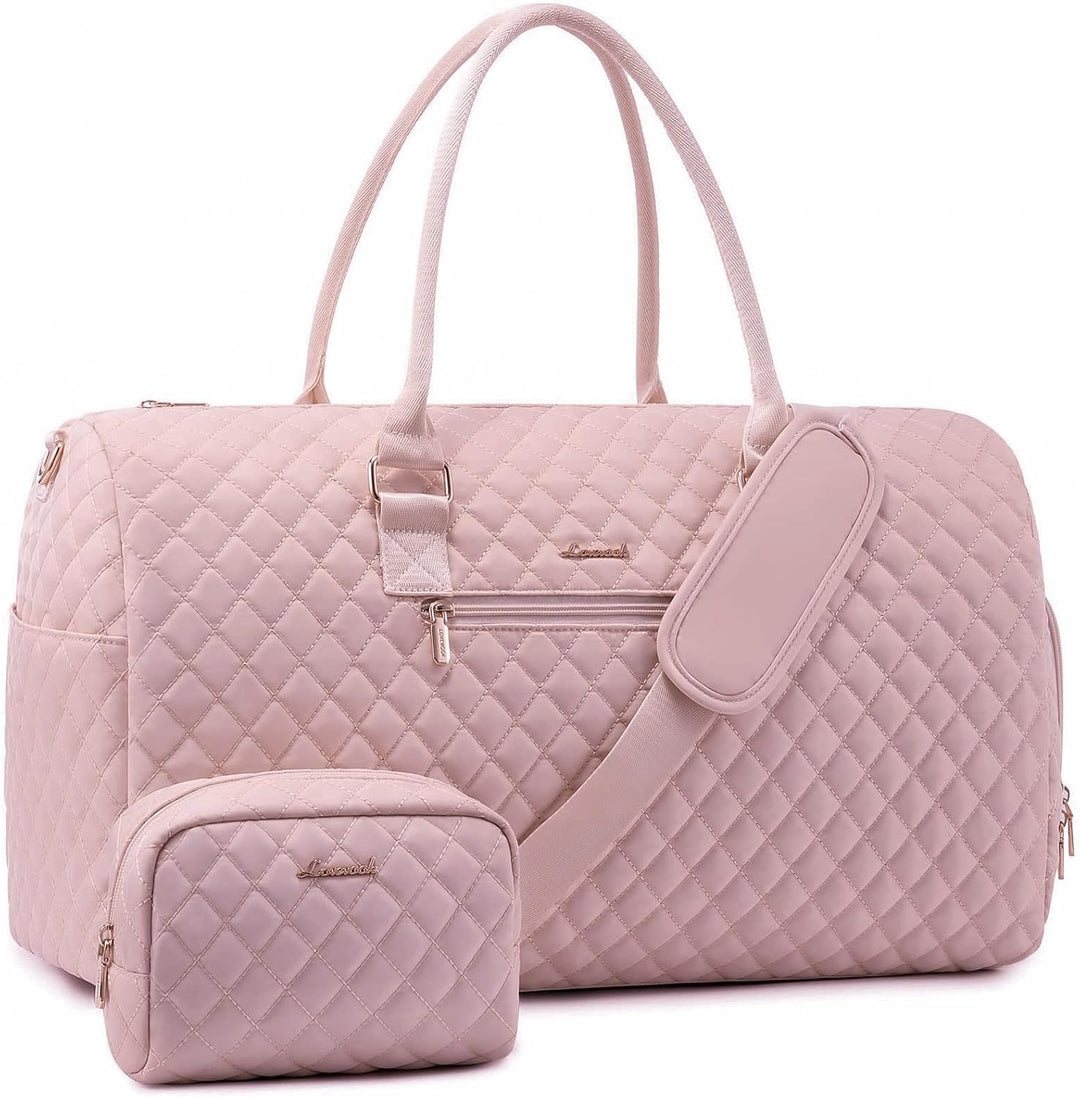 LOVEVOOK Sporttasche Damen, Reisetasche Weekender Travel Bag Kliniktasche Geburt mit Kulturtasche, S