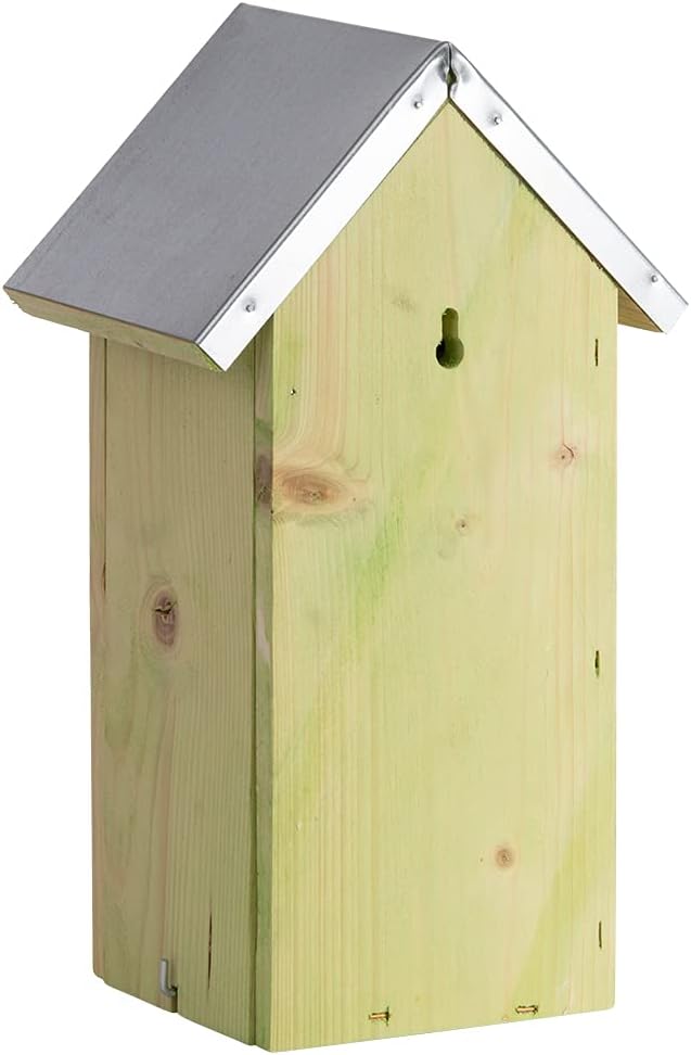 Esschert Design Schmetterlingshaus, Nistkasten aus Holz mit Blechdach, ca. 19 cm x 15 cm x 33 cm bra