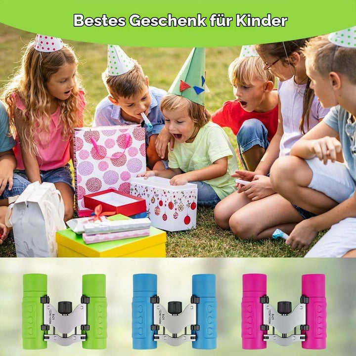 OSDUE Fernglas für Kinder, Fernglas Spielzeug, Starke Vergrösserung 8X21, Stossfestes, Inklusive Lup