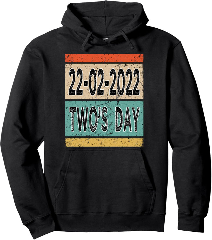 Twos Day 22.02.2022 Februar für Männer Frauen Kinder Geburtstag Pullover Hoodie