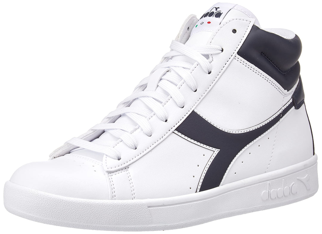 Diadora Unisex Torneo High Gymnastikschuh 38.5 EU Weiss Blau, 38.5 EU Weiß Blau
