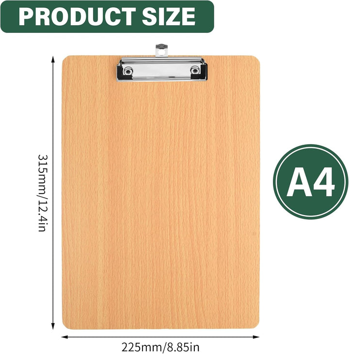 10 Stück Klemmbrett Holz, Wooden Clipboard, Schreibbrett Klemmbrett, Klemmbrettmappe, Klemmbretter m