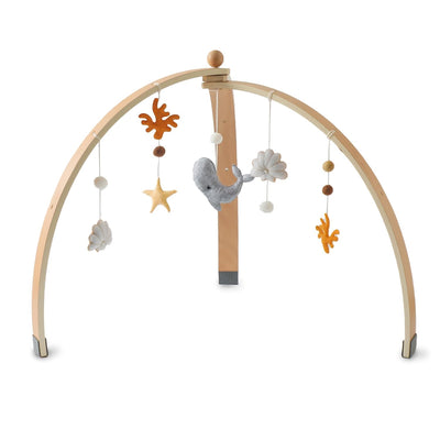 Promise Babe Spielbogen Baby Holz für Babies, Baby Spielbogen mit Abnehmbaren Meerestiere Spielzeuge