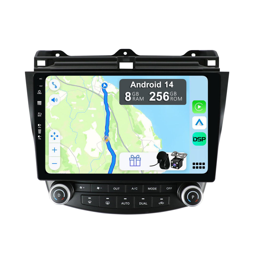 Android 14 Autoradio Octa Core 8GB+256GB mit CarPlay Android Auto DSP Kamera-10.1 Zoll IPS Touchscre