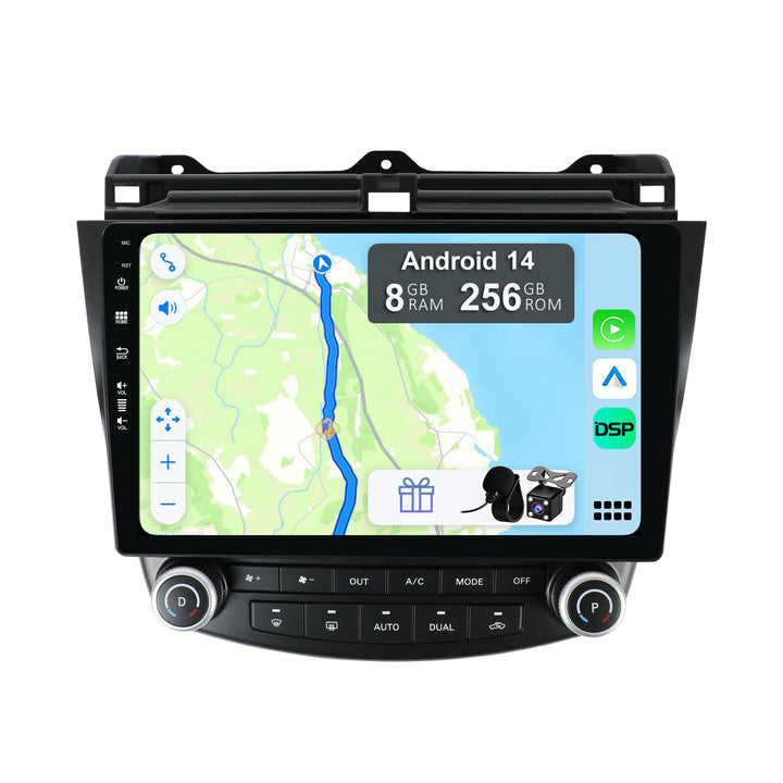 Android 14 Autoradio Octa Core 8GB+256GB mit CarPlay Android Auto DSP Kamera-10.1 Zoll IPS Touchscre
