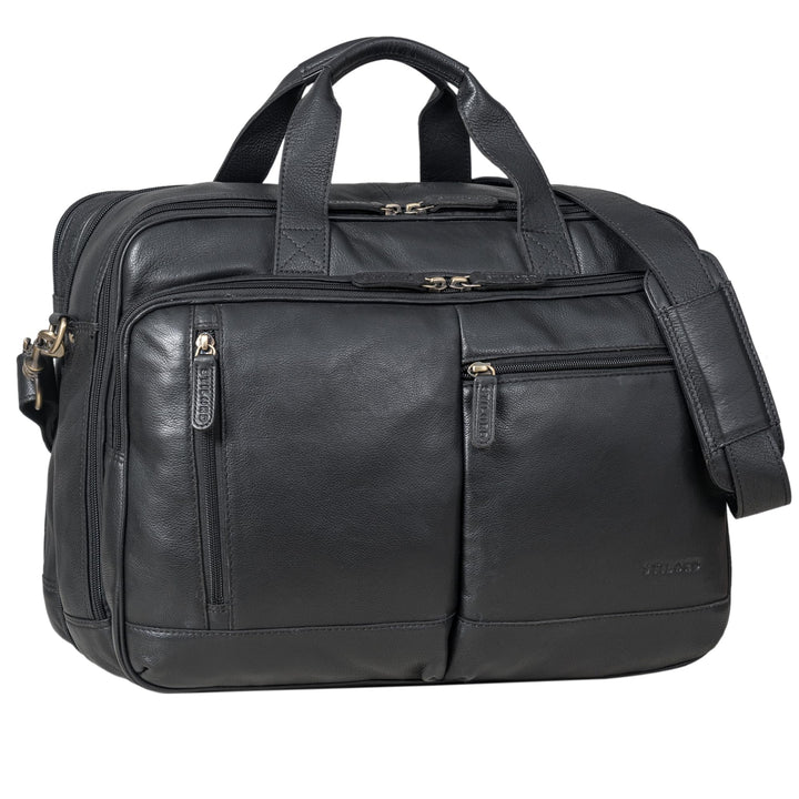 STILORD 'Arnold' Geräumige Laptoptasche Leder 17.3 Zoll bis 19 Zoll Vintage Aktentasche Lehrertasche